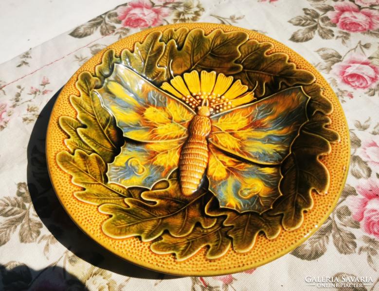Art deco butterfly earthenware bowl