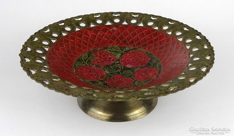 1O072 Indian copper table center serving bowl 22.5 Cm