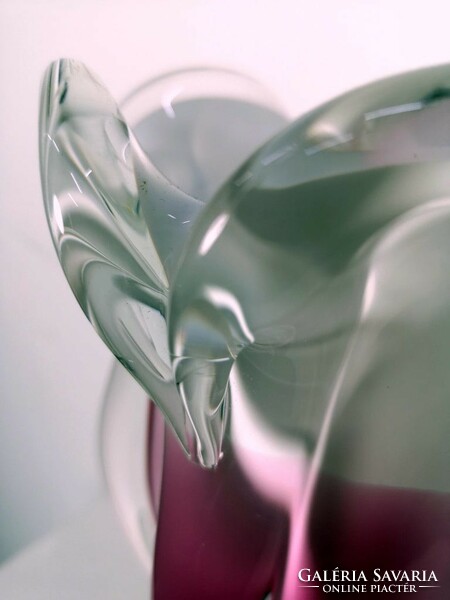 Glass vase by Czech bohemian artist Josef Hospodka, 1960's - 5389