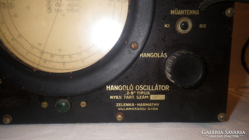 Múzeumi ritkaság Zelenka féle szignál , hangoló oszcillátor