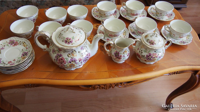 Zsolnay Pillangós teás készlet 12 személyes