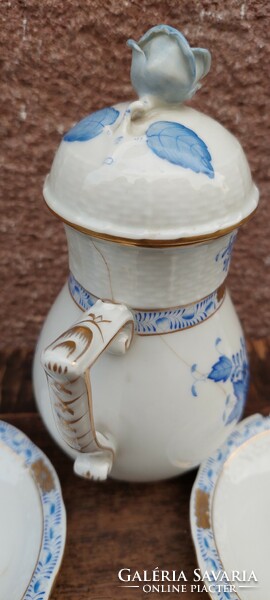 Herend porcelain spout + 2 cups + base