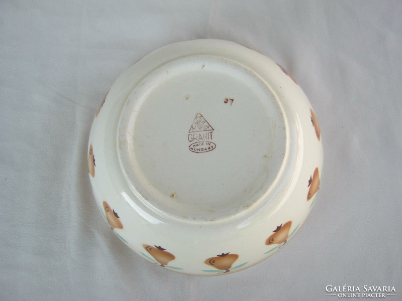 Granite ceramic bowl with pear pattern