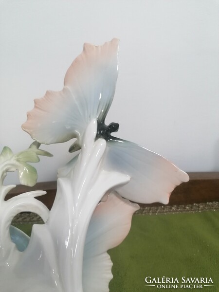 Gyönyörű nagyméretű Ens porcelán pillangók
