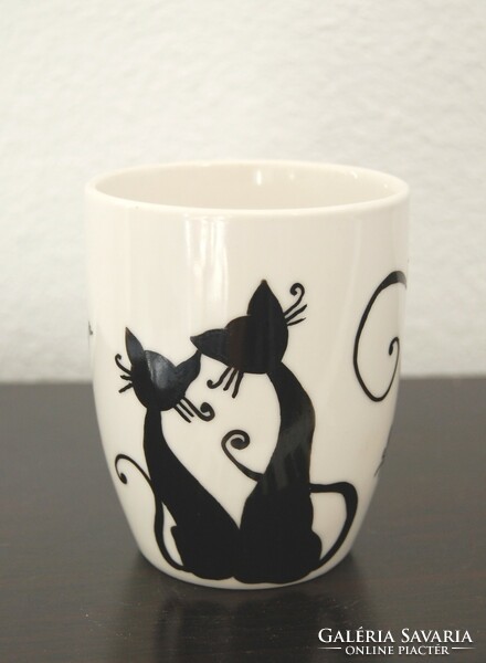 Cats in love - hand painted mug