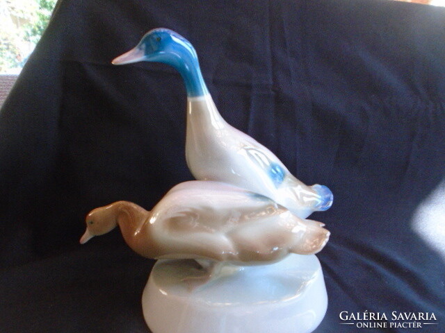 Zsolnay porcelain geese in rarest colors