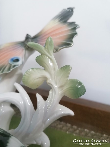 Gyönyörű nagyméretű Ens porcelán pillangók