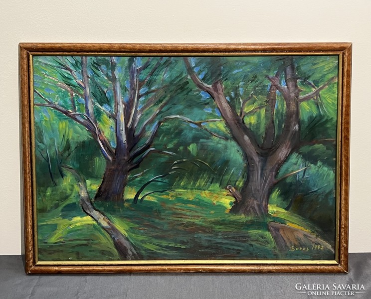 János Seres (1920-2004) floodplain trees, 1992 (oil-wood) /invoice provided/