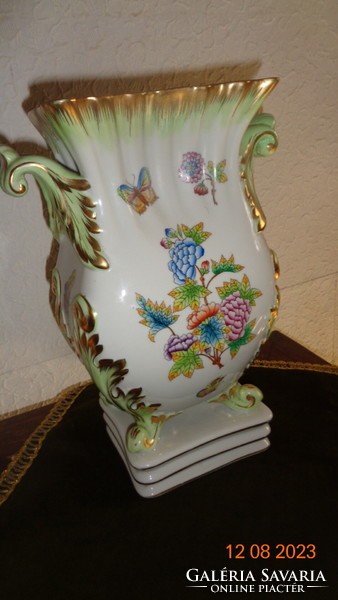 Herendi harmónika váza  19 x 27 cm , régi címeres jelzéssel