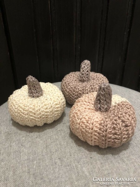 Crochet pumpkin decoration set 'pastel'