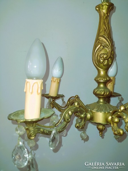 Gilded baroque chandelier in a smaller size