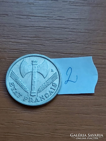 French 1 franc franc 1942 vichy alu. 2.