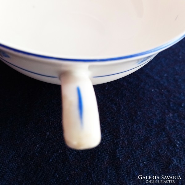 3 db RFH csehszlovák porcelán kávés csésze kék mintával