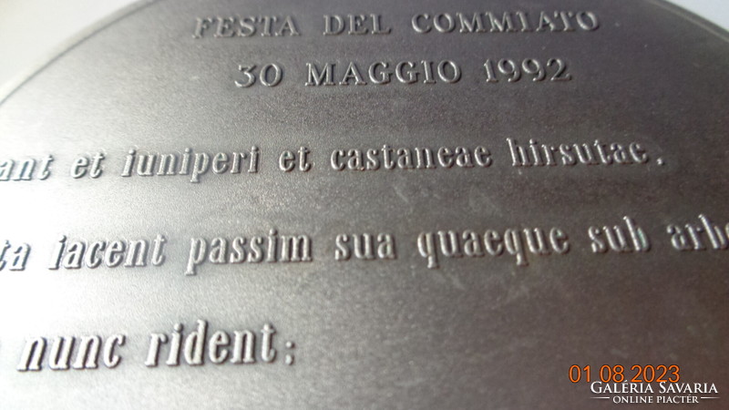 Olasz mezőgazdasági elismerés   névre szóló  ,  dobozában  San Banedetto  90 x 5 mm