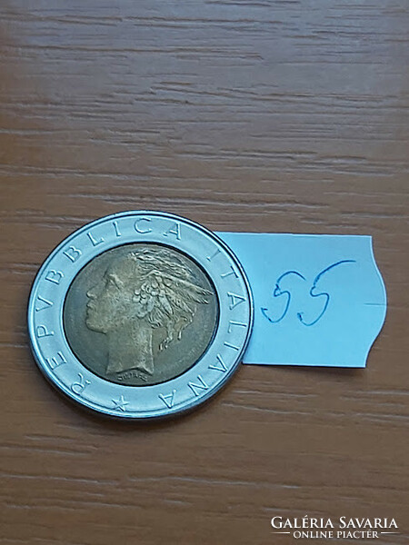 Italy 500 lira 1982, bimetal 55.