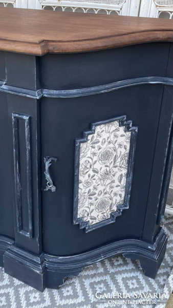 Vintage különleges 3 ajtós , Antracit szürke Komód, tálaló