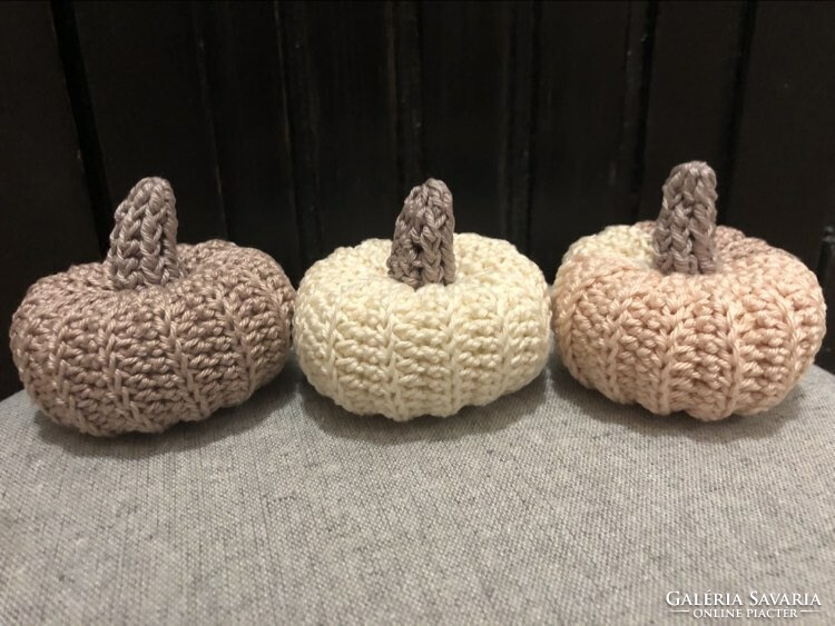 Crochet pumpkin decoration set 'pastel'