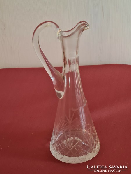 Old engraved glass decanter
