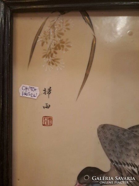 Ohara koson (1877-1945): flying wild duck porcelain image