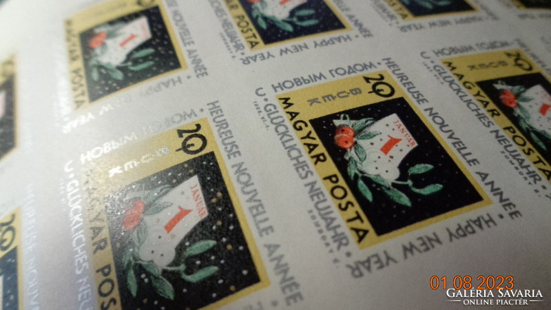 Stamp booklet from 1965, with 20 20-filer stamps of that time