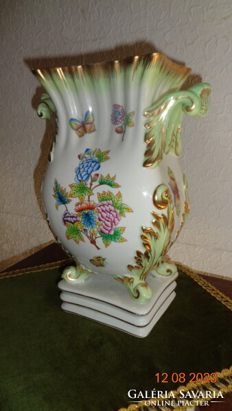 Herendi harmónika váza  19 x 27 cm , régi címeres jelzéssel