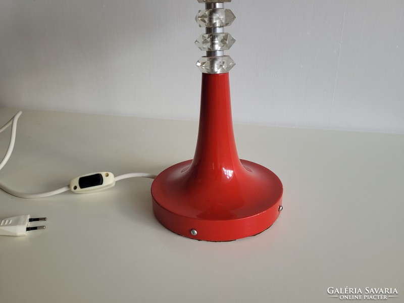 Retro two-bulb metal-molded large mushroom lamp, mid-century table lamp