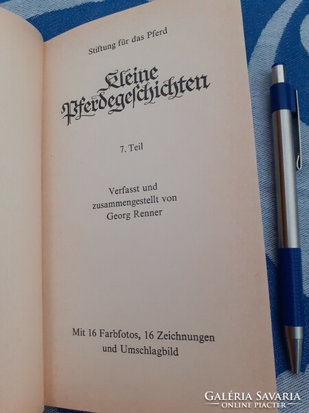 Kleine Pferdegeschichten Teil 7. Stiftung für das Pferd 1967 Georg Renner lovas zsebkönyv sorozat el