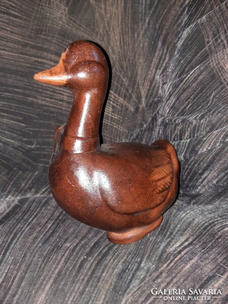 Painted ceramic figure goose