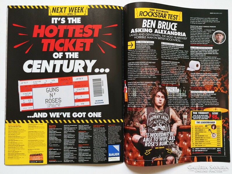 Kerrang magazine 16/4/9 letlive paramore horizon guns roses prvis clyro deftones used alexandria