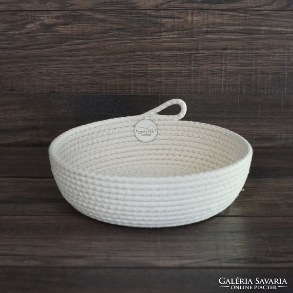 Nigella stitched rope basket - storage bowl