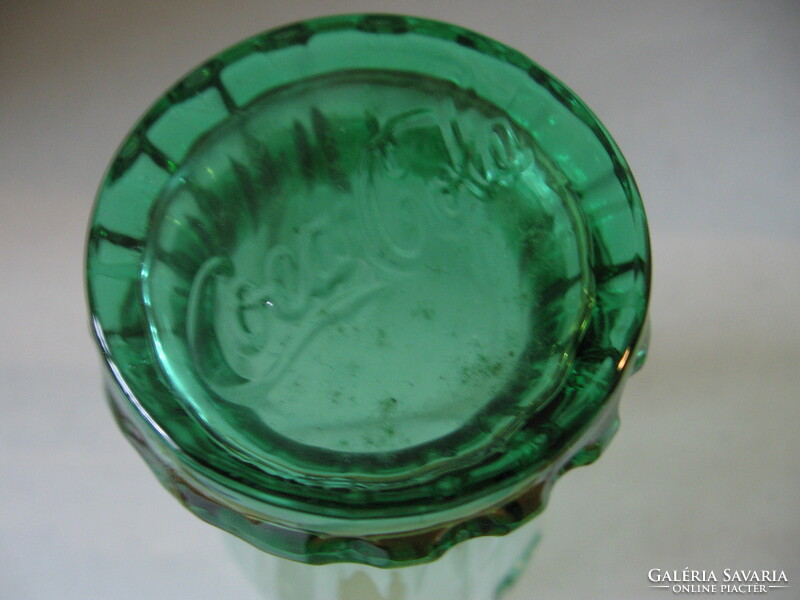 Coca cola green glass with inscription on the base