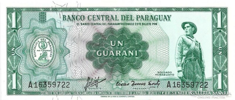 1 guarani 1963 UNC Paraguay 1.