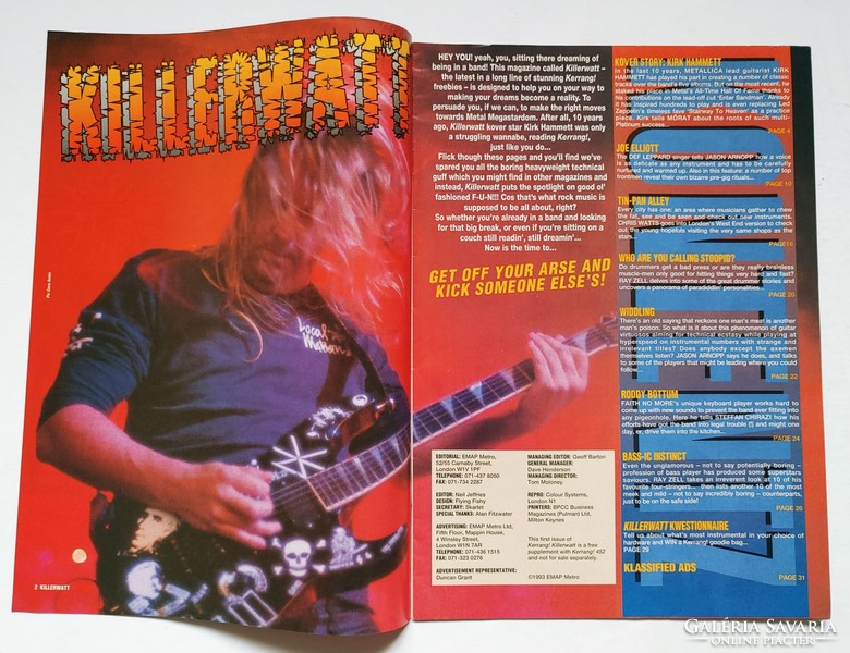 Killerwatt magazin 93/7/17 Metallica Def Leppard Faith No More Chris Watts Satriani
