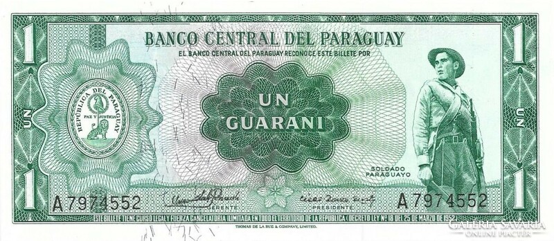 1 guarani 1963 UNC Paraguay 2.