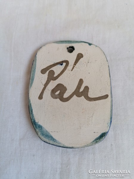 Pál Ferenc ceramic pendant.