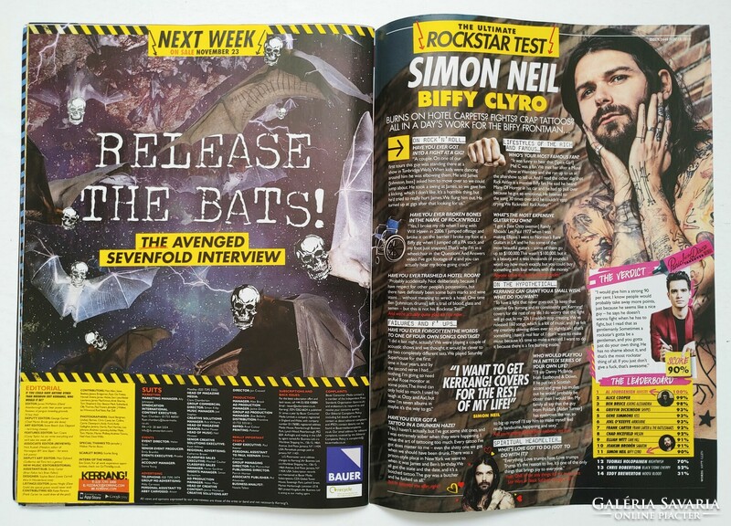 Kerrang magazin 16/11/19 Panic Disco 5 Seconds Summer Metallica Iron Maiden Broco Amarath Clyro