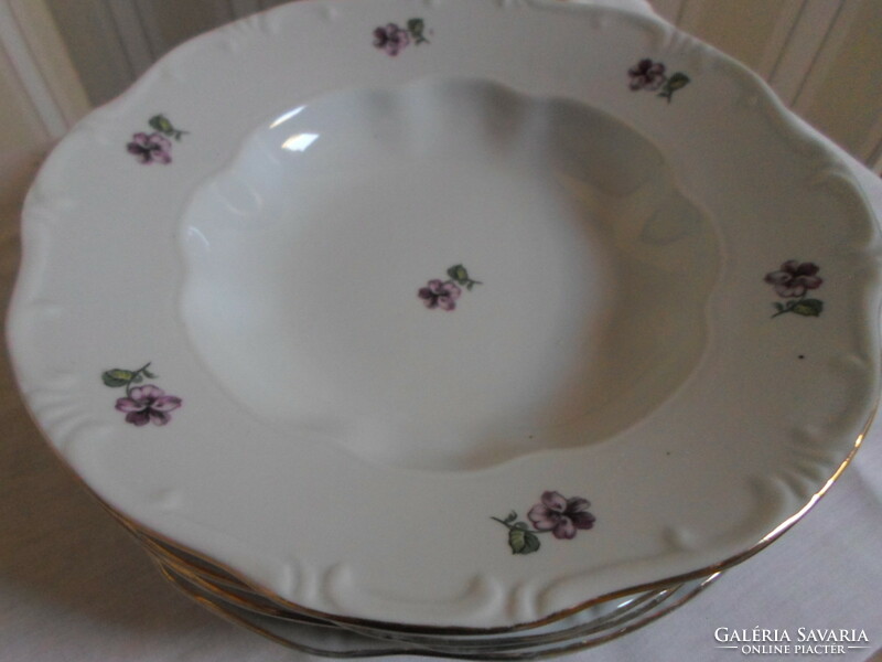 Zsolnay porcelain violet plate 3. (Deep)