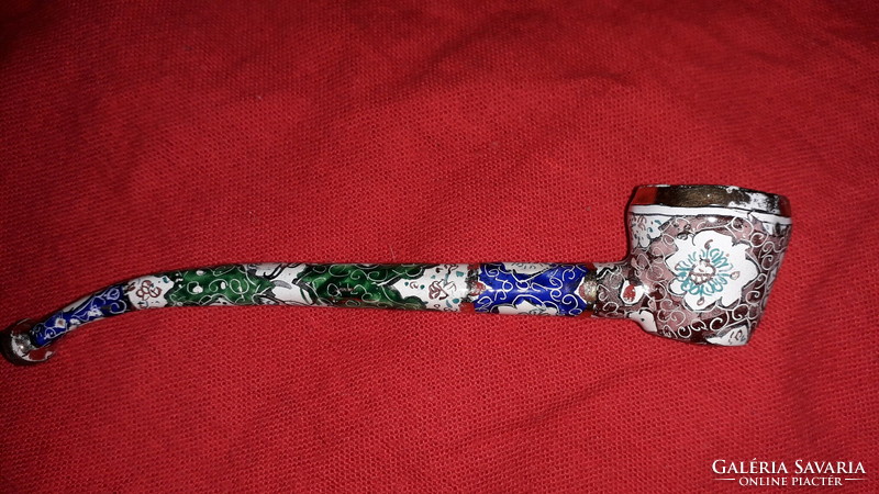 Antique cccp Russian zik porcelain straight-stem decorative pipe 13 cm, head diameter 2.5 cm according to the pictures