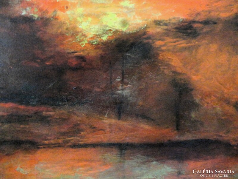 Mednyánszky's signature painting: sunset