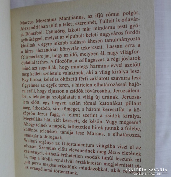 Mika Waltari: Az ország titka – Marcus Mezentius levelei (Európa, 1984)