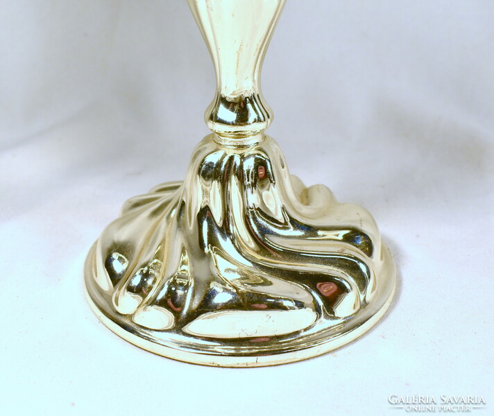 Beautiful neo-baroque style silver-plated candle holder