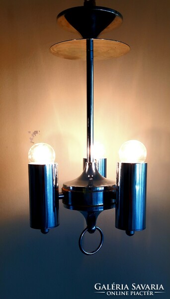 Bauhaus art-deco design chrome ceiling lamp, gaetano sciolari? Negotiable