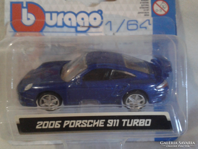 Bburago 1/64 , 2006 Porsche 911 Turbo kisautó modell