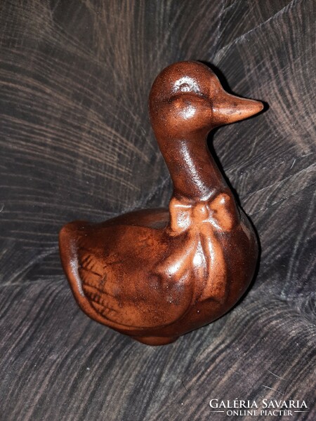 Painted ceramic figure goose