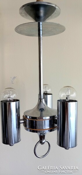 Bauhaus art-deco design chrome ceiling lamp, gaetano sciolari? Negotiable