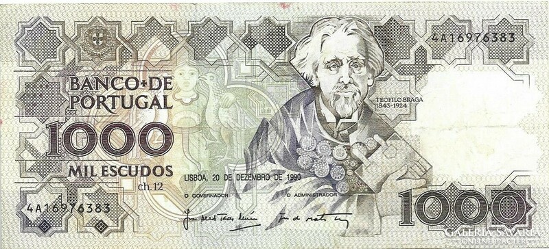 1000 escudos 1990 Portugália
