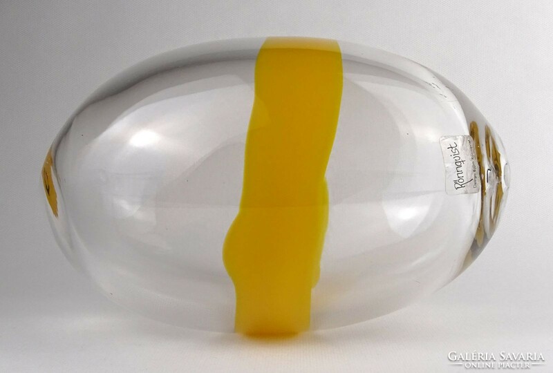 1O025 Björn Gustaf Rönnquist : Hatalmas méretű svéd design KRISMA üveg tojás 22 cm