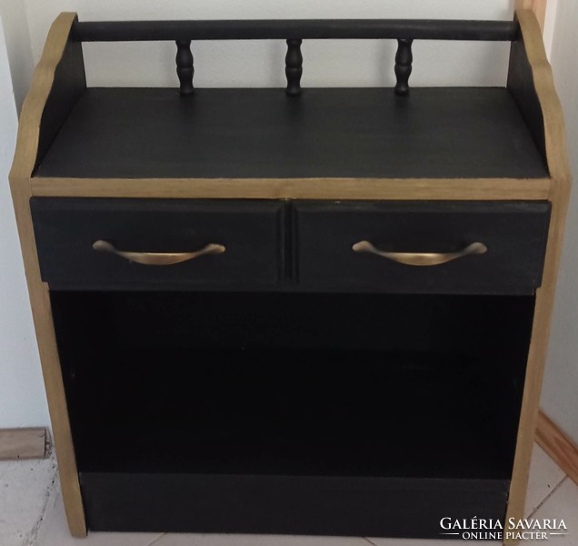 Black and gold small cabinet, nightstand