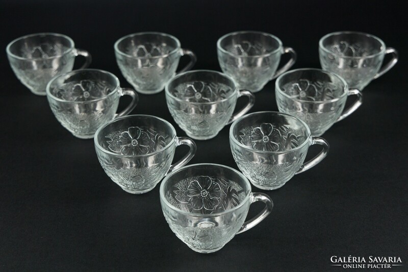Glass bowl set, 10 glasses, 2 bowls