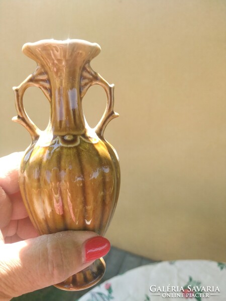 Kerámia amfóra, váza  eladó! 14 cm